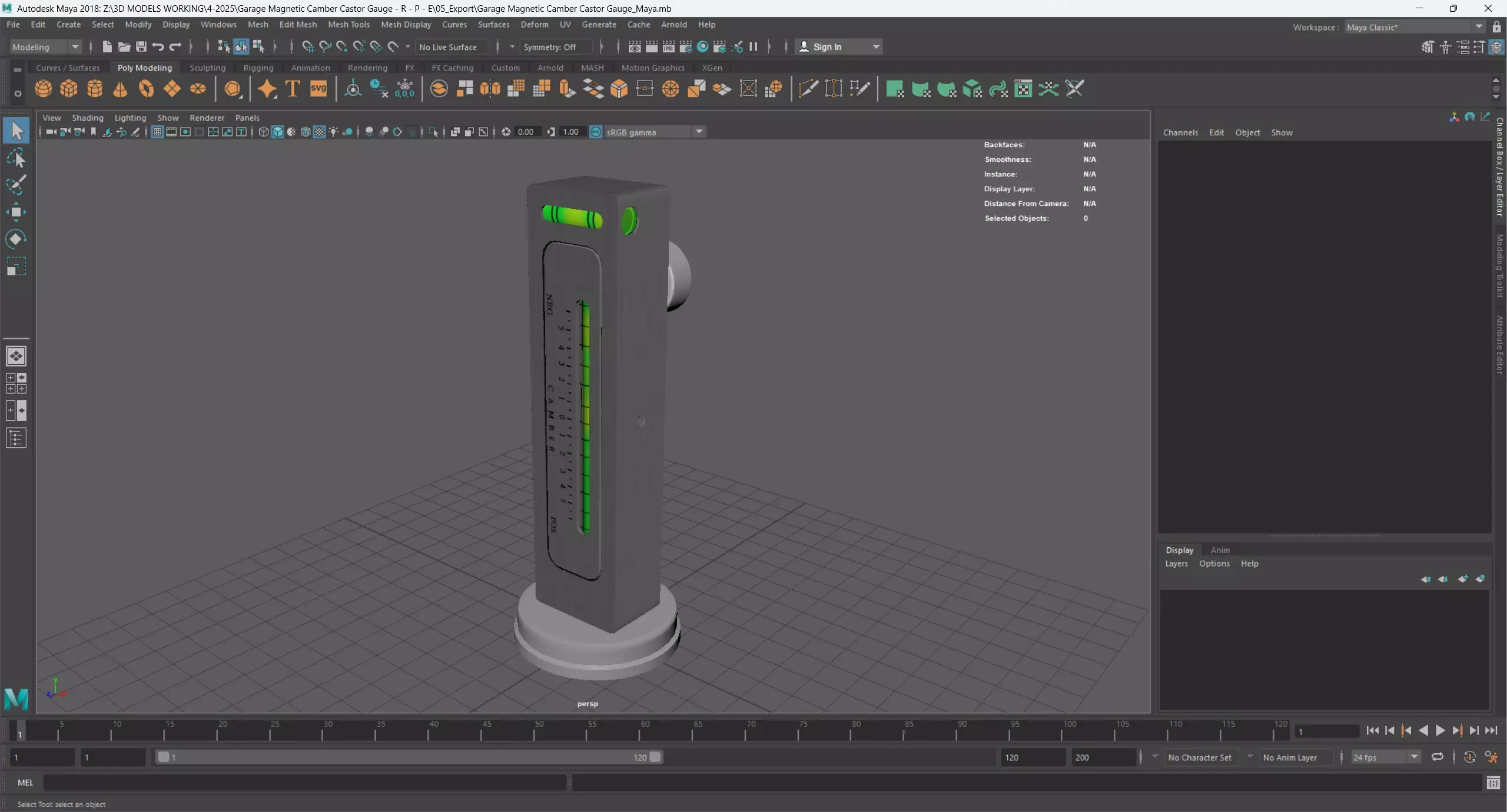Garage Magnetic Camber Castor Gauge 3D model_11