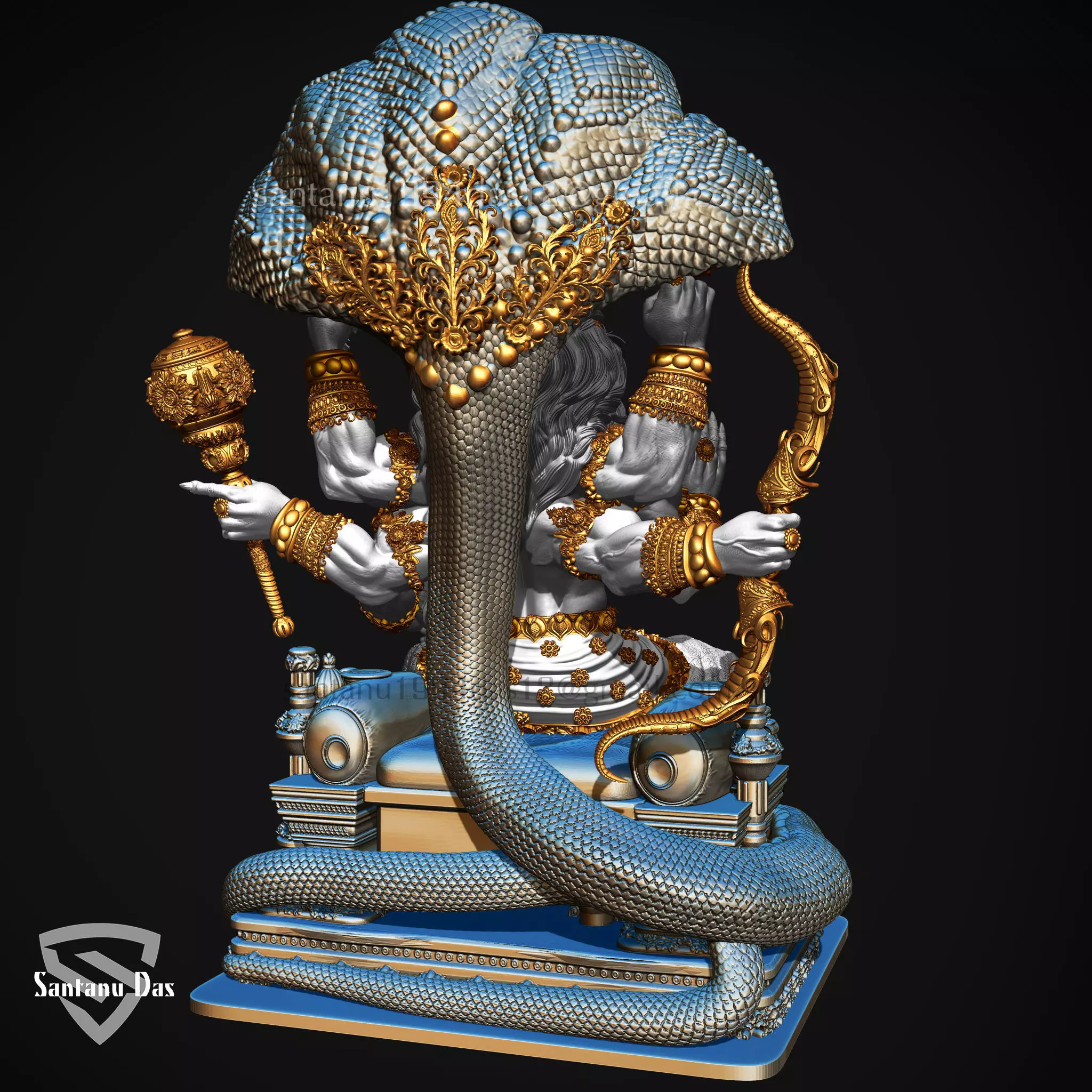 Narasimha and Prahlad 3d print idol 3D print model_4