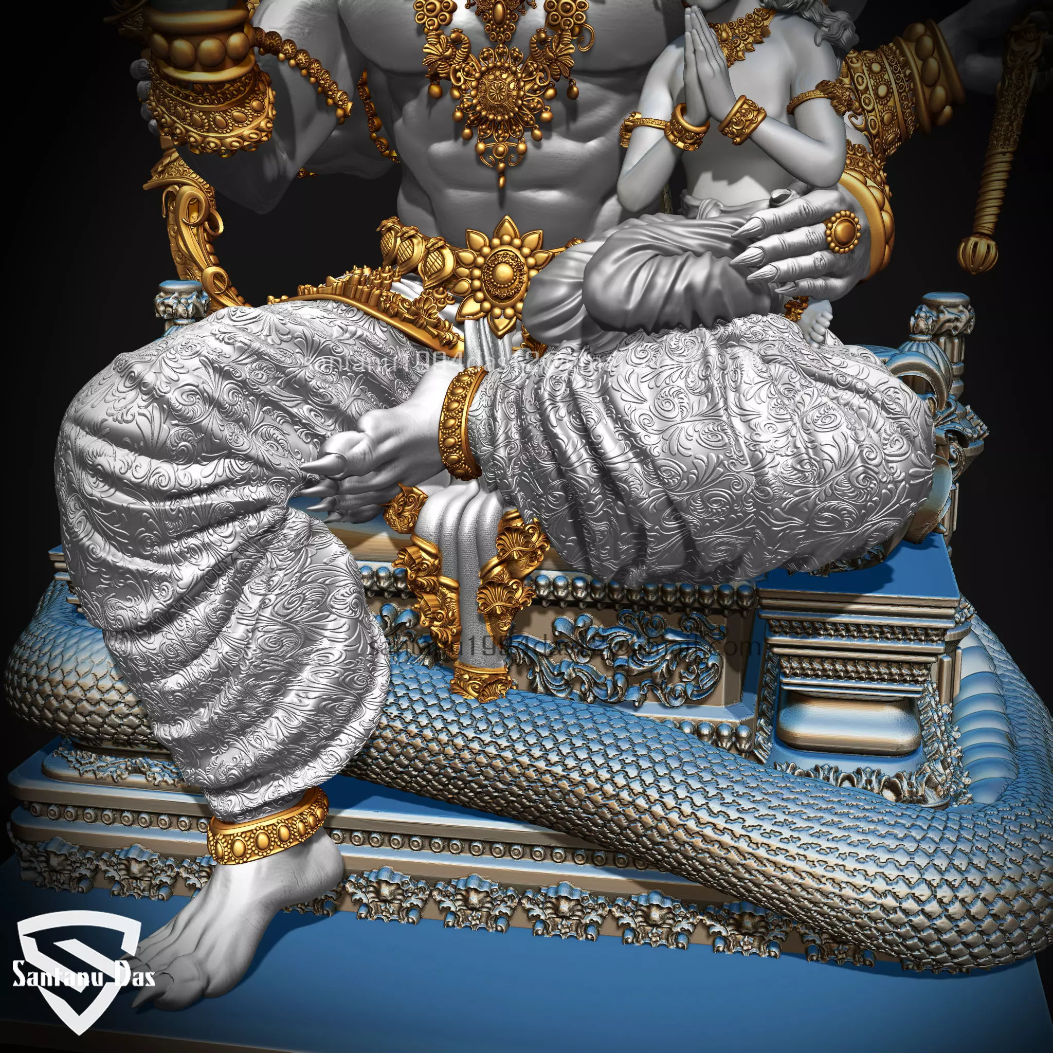 Narasimha and Prahlad 3d print idol 3D print model_6