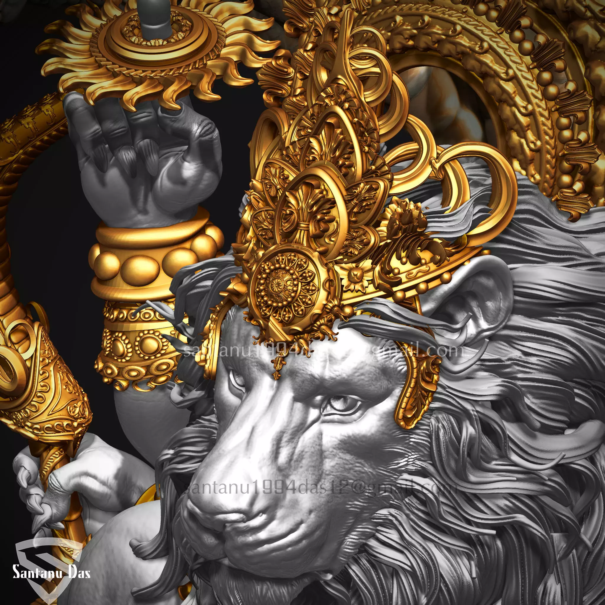 Narasimha and Prahlad 3d print idol 3D print model_9