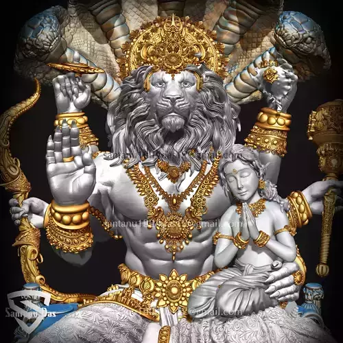 Narasimha and Prahlad 3d print idol 3D print model