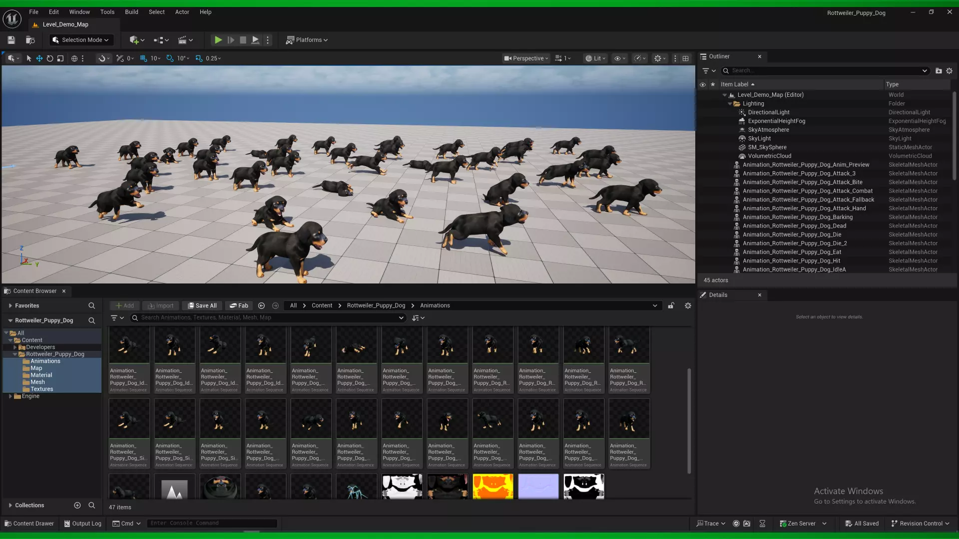 Rottweiler Puppy Dog Low-poly 3D model_2