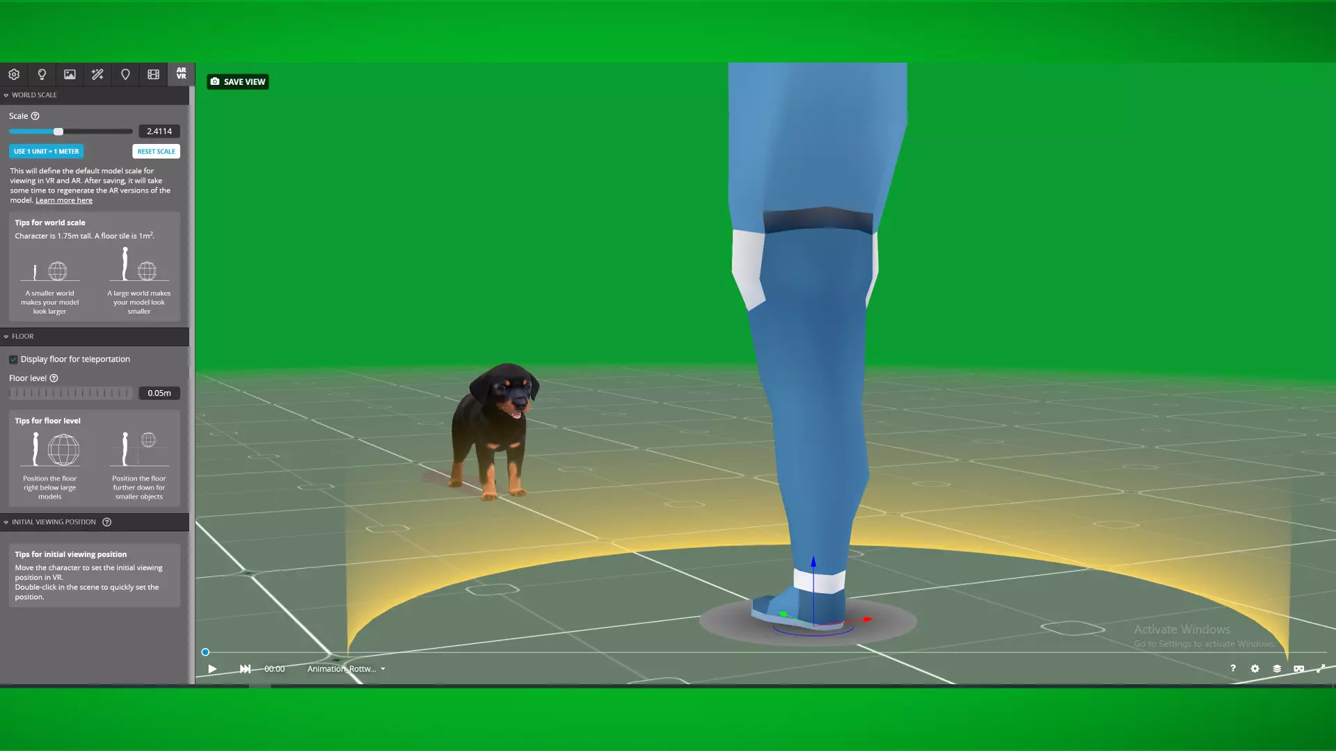 Rottweiler Puppy Dog Low-poly 3D model_4