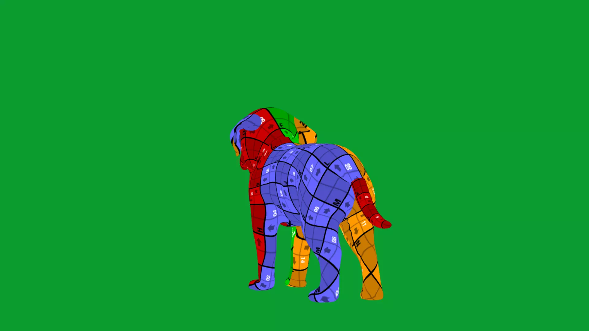 Rottweiler Puppy Dog Low-poly 3D model_39