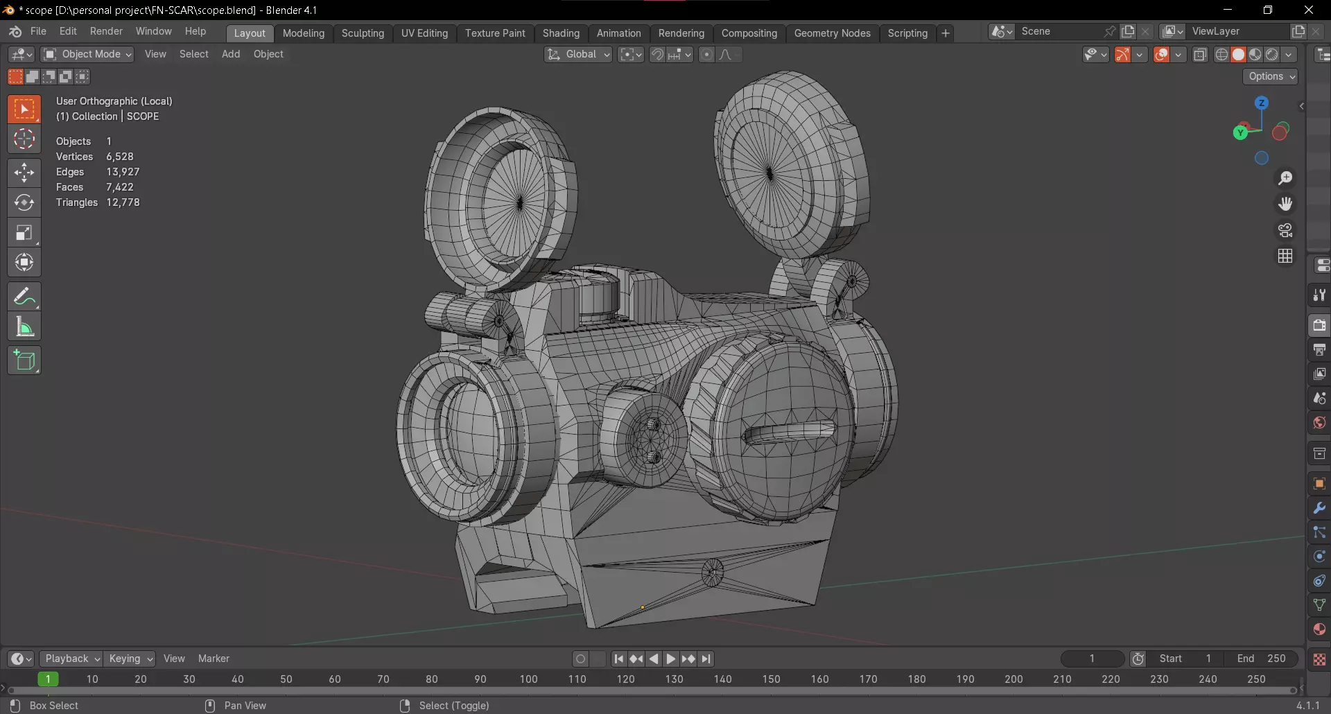 AIMPOINT Micor H-2 MOA Low-poly 3D model_5