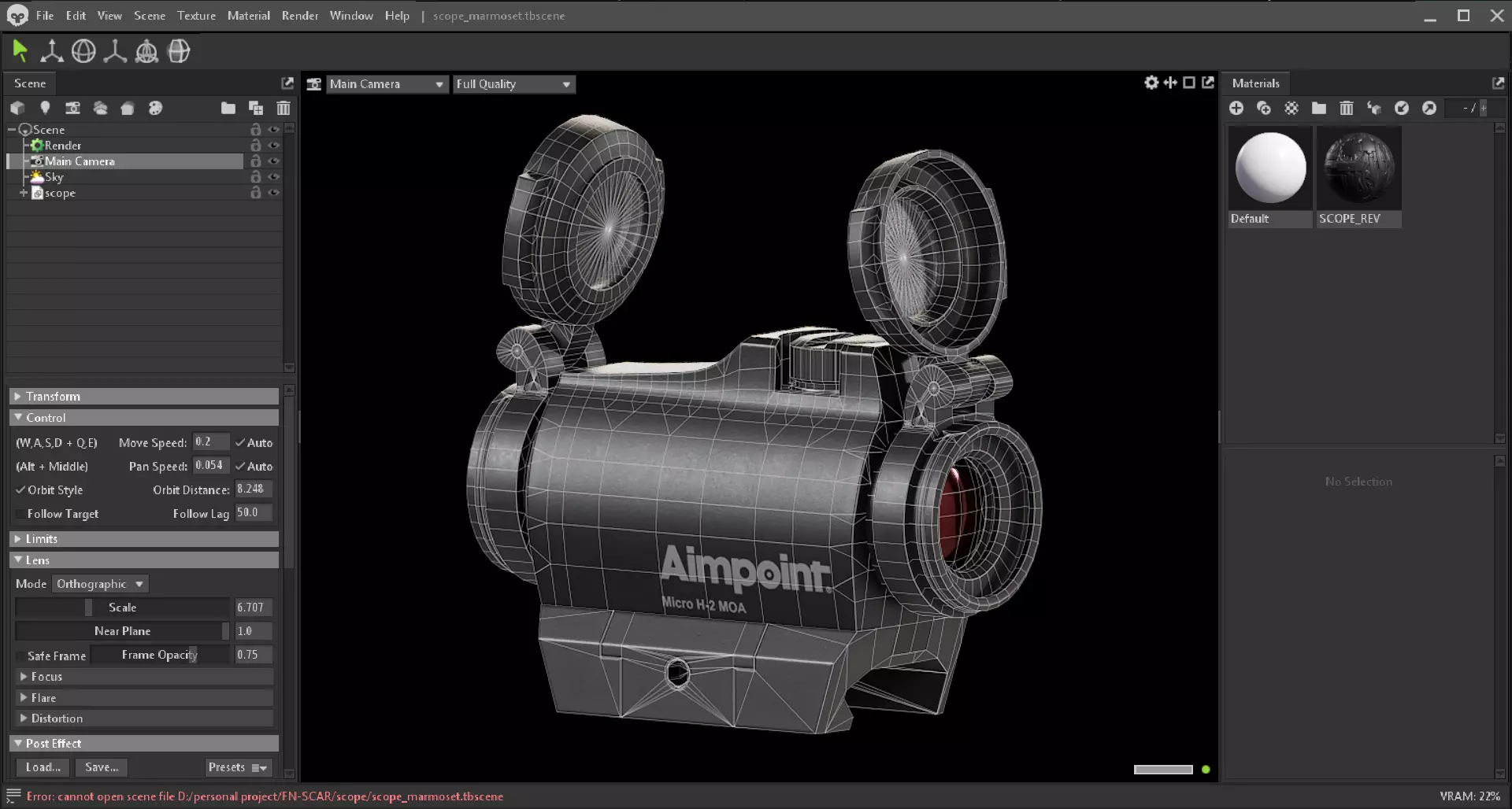 AIMPOINT Micor H-2 MOA Low-poly 3D model_4