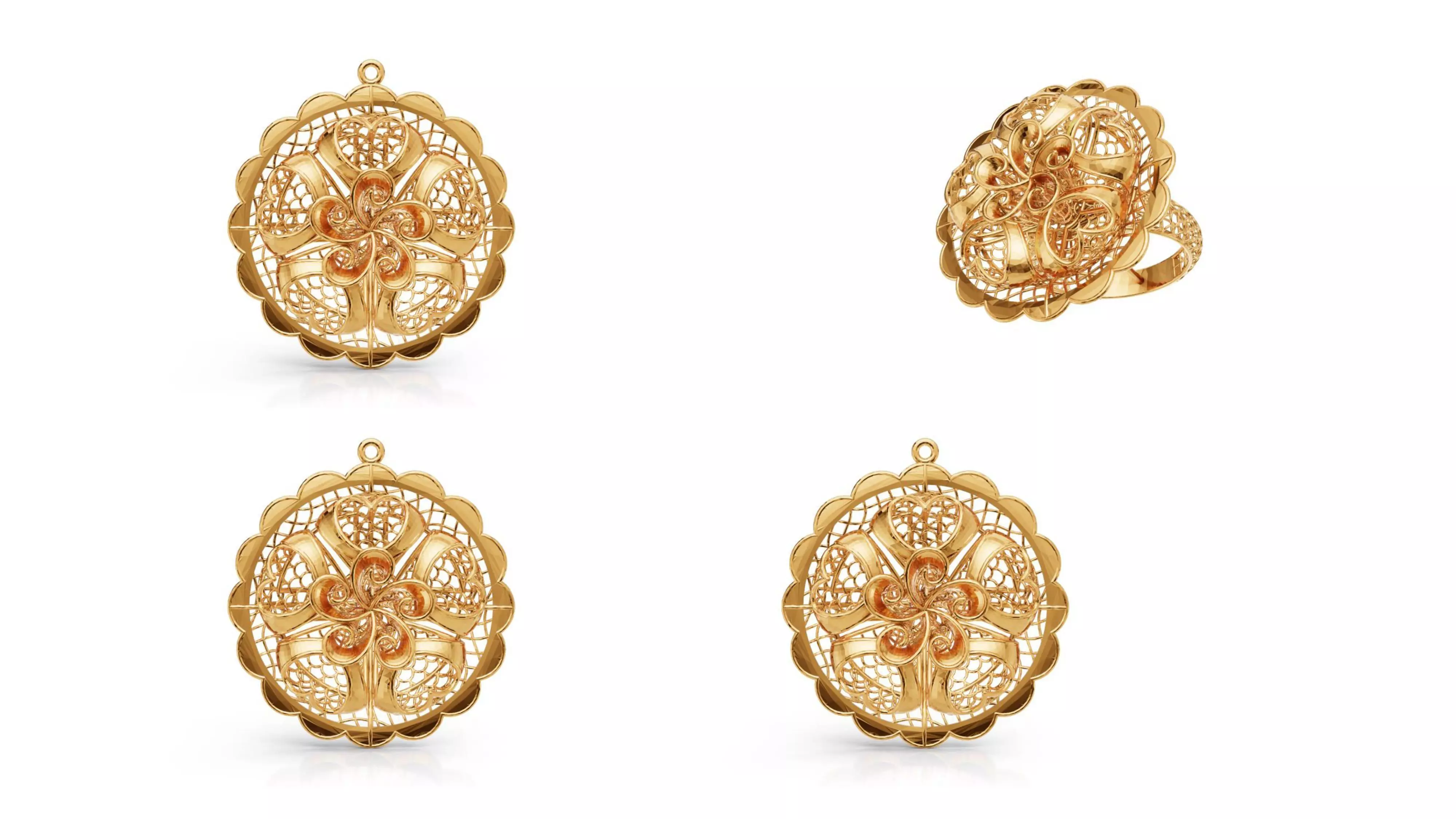 Turkey Jewelry Sets STL Files Lightweight 3D print model