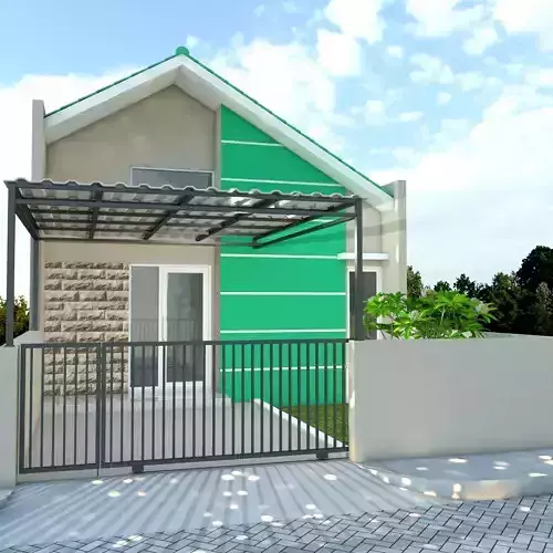 Modern House Design 3D Model Only Facade 4 3D model