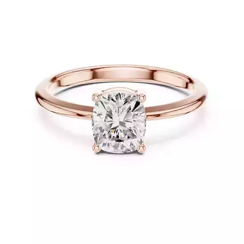 1CT Elongated Cushion Cut Solitaire Engagement Ring File Video 3D print model