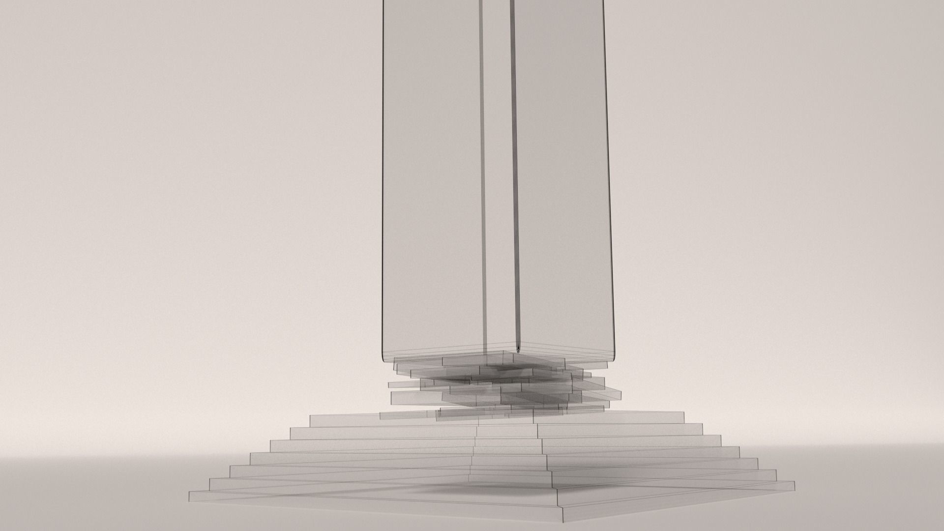 Fire-Water Pillar Low-poly 3D model_22