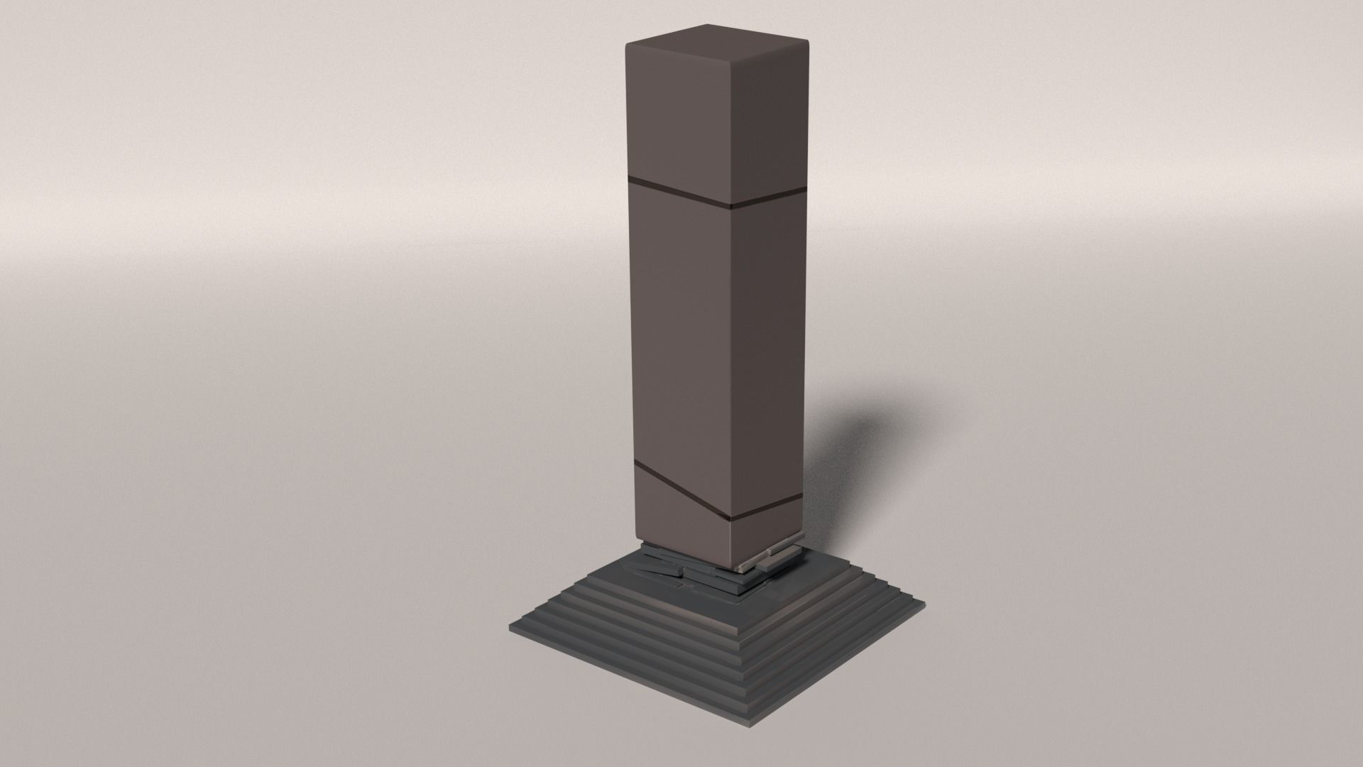 Fire-Water Pillar Low-poly 3D model_9