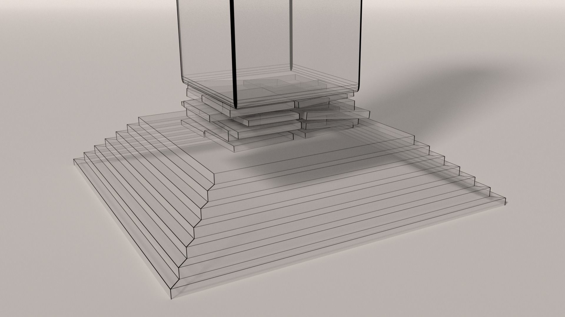 Fire-Water Pillar Low-poly 3D model_19