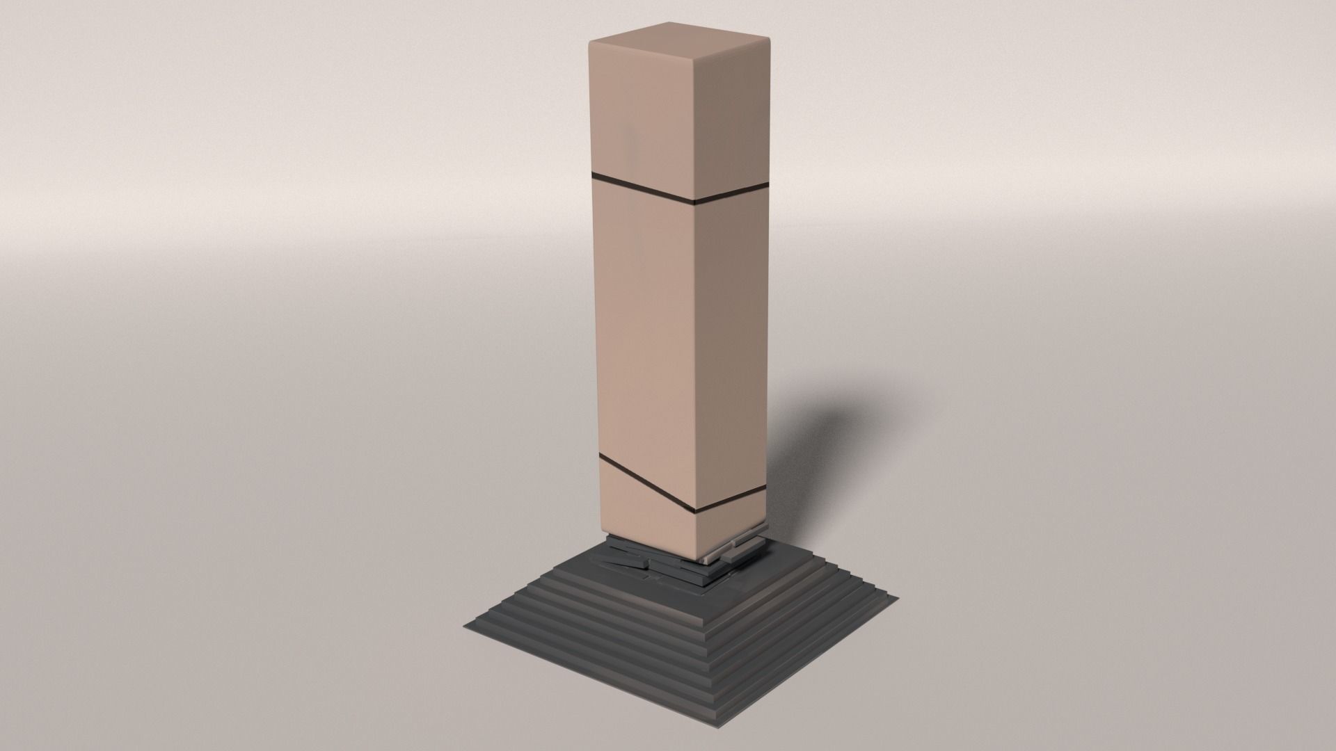 Fire-Water Pillar Low-poly 3D model_13