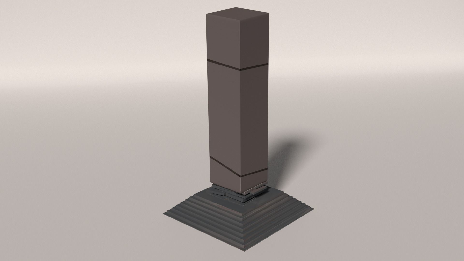 Fire-Water Pillar Low-poly 3D model_15