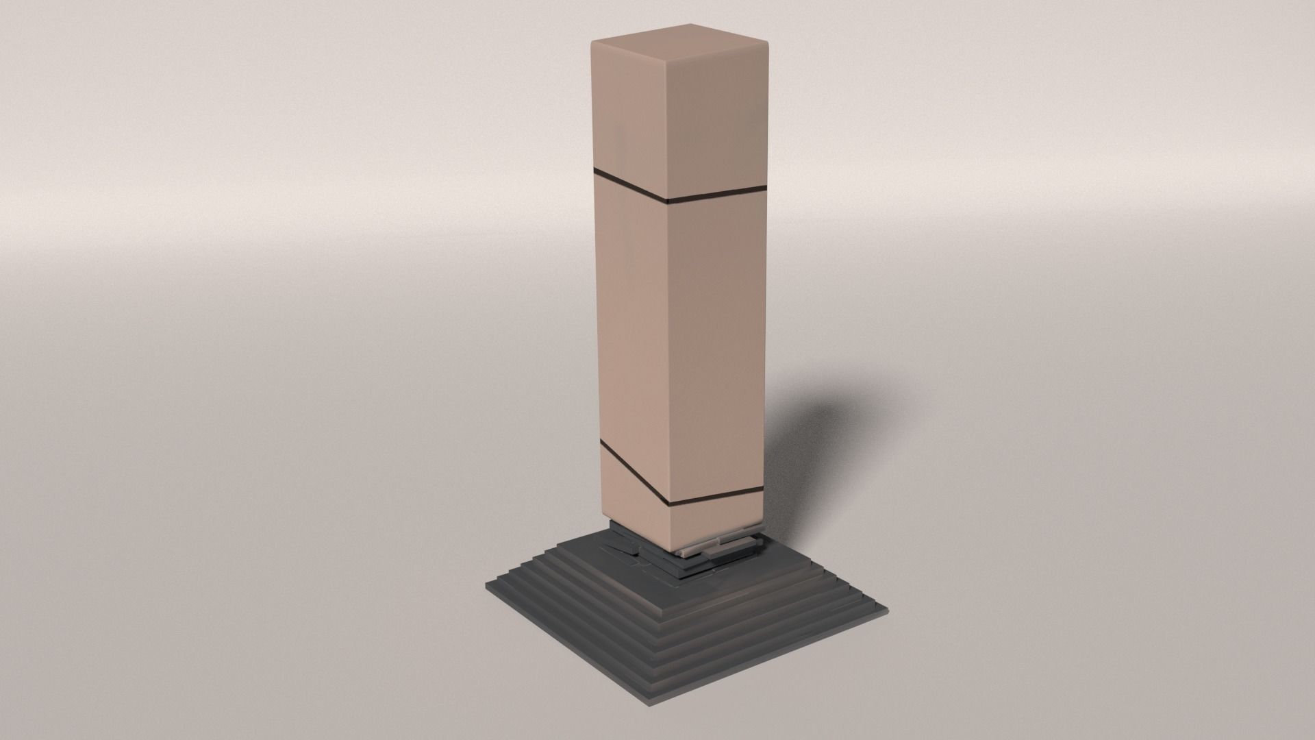 Fire-Water Pillar Low-poly 3D model_7