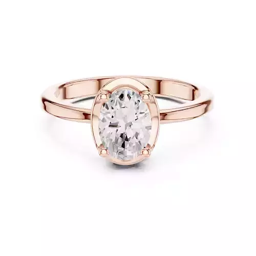 Solitaire 1CT Oval Diamond Engagement Wedding Ring 3DM STL Video