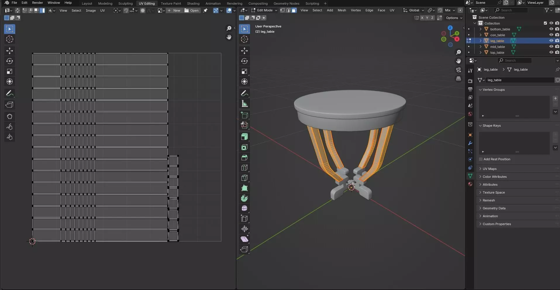 Round Table CG107 3D model_10
