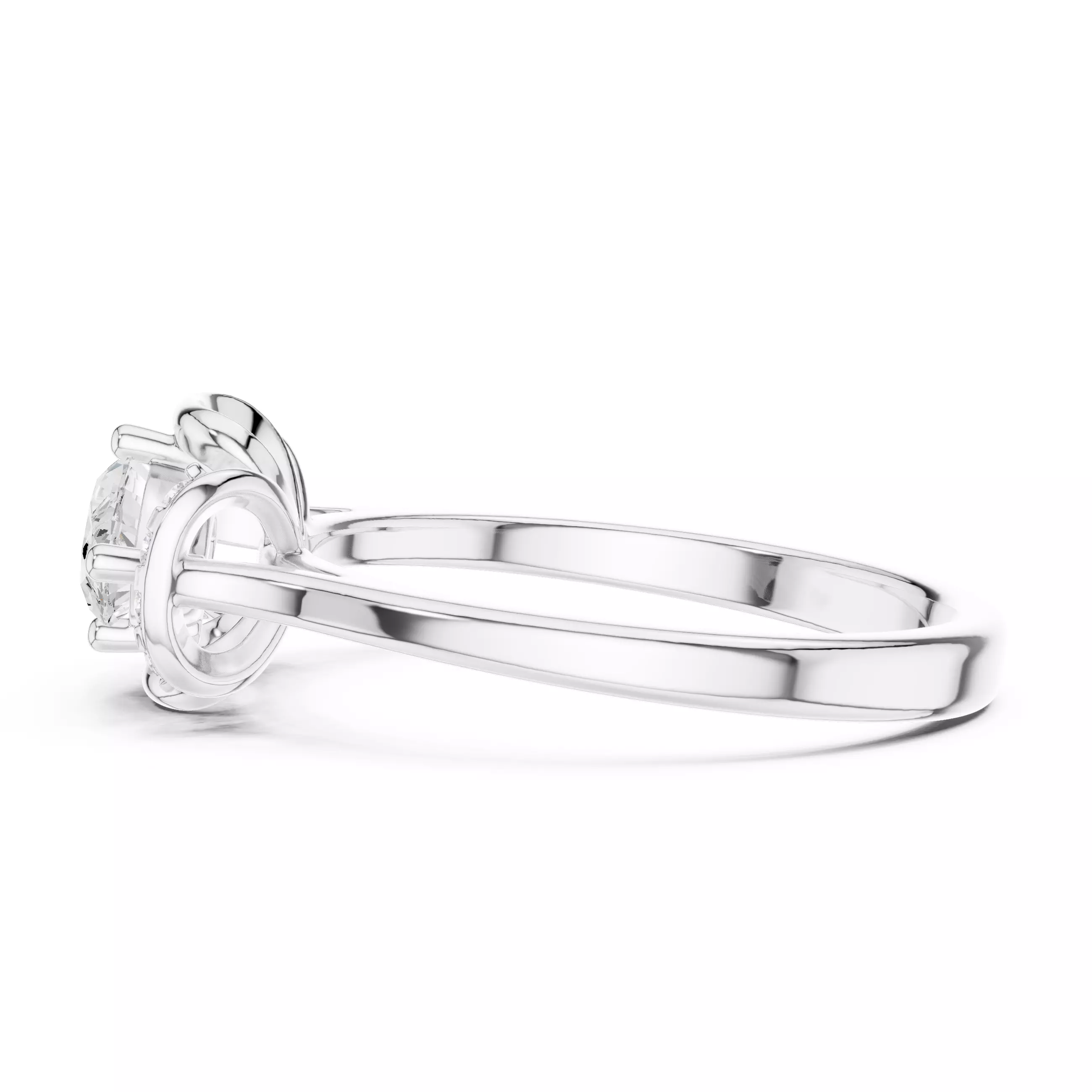 East West Marquise Cut Diamond Engagement Ring 3DM STL Video 3D print model_11
