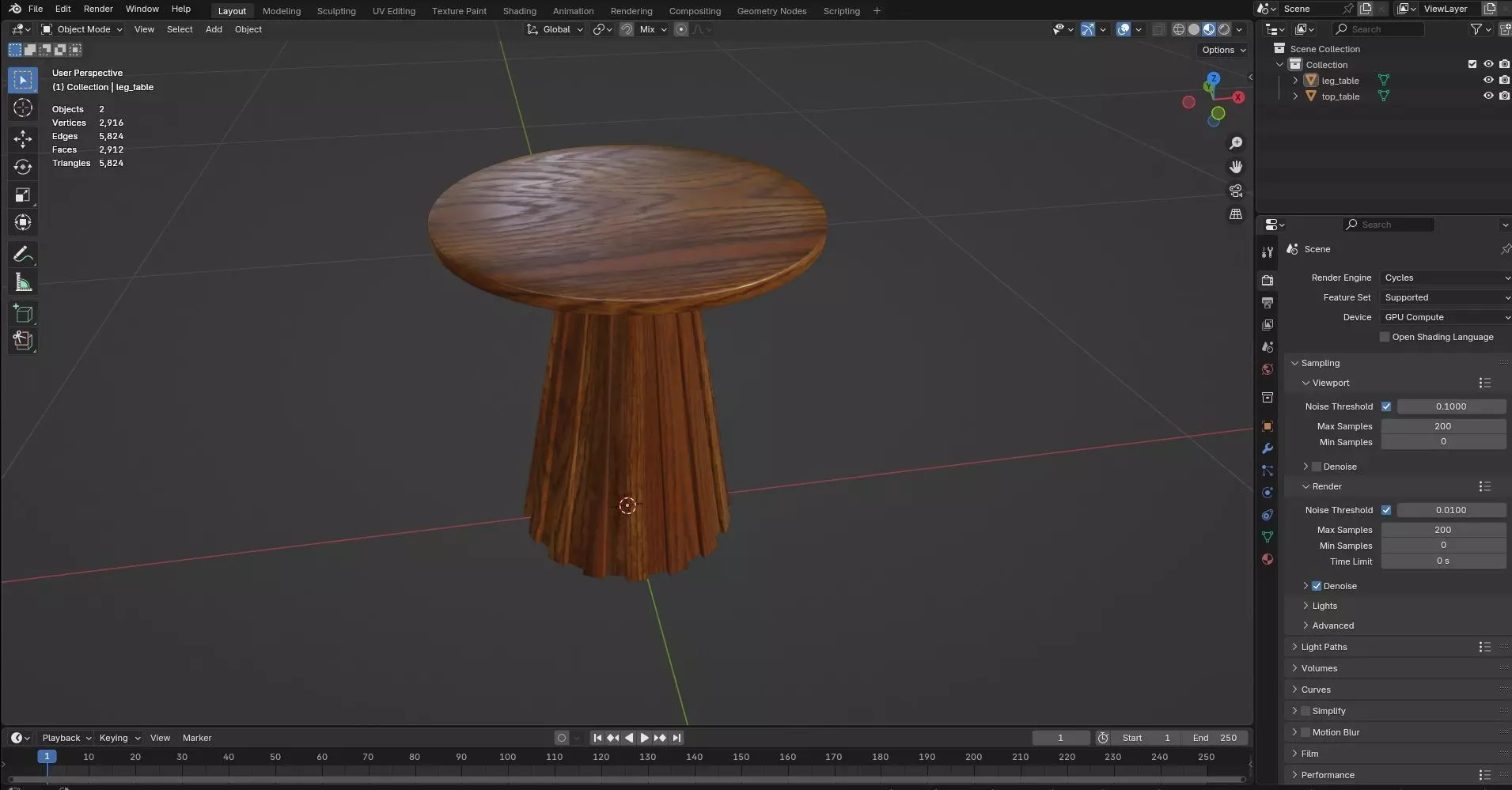 Round Table CG108 3D model_8