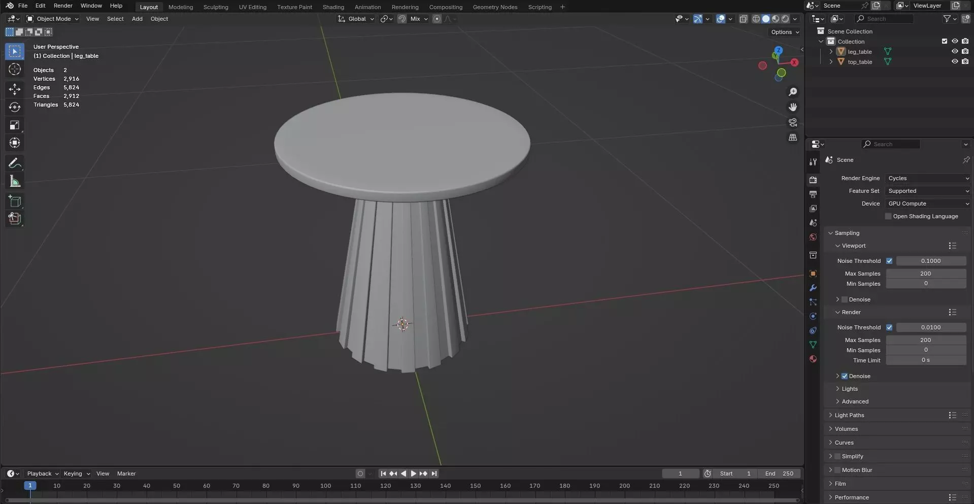 Round Table CG108 3D model_7