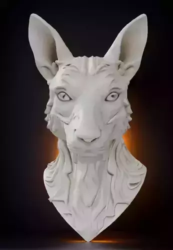 Caracal Bust 3D Model - STL Printable Wildlife Animal