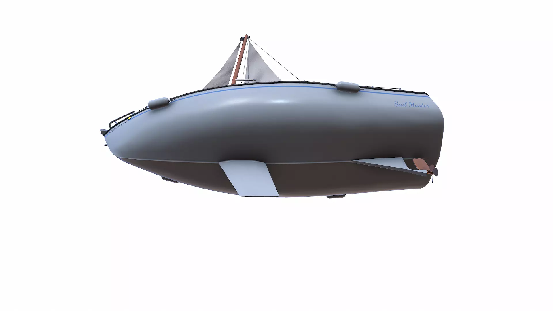 Sailing Yacht with Interior 02 Low-poly PBR Low-poly 3D model_27