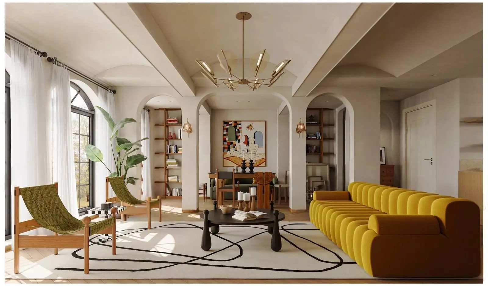 CA - Scandinavian interior scene 3D model