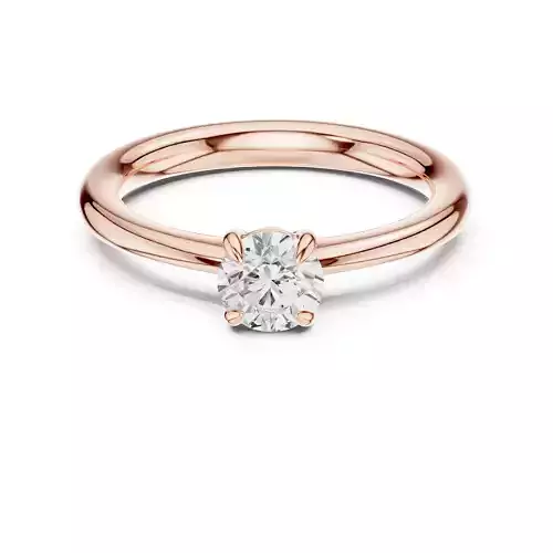 Solitaire Round Cut Taper Shank Engagement Ring 3DM STL Video