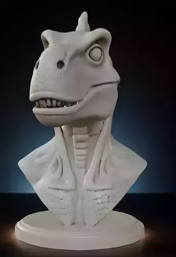 Ceratosaurus Bust 3D Model - STL Printable Dinosaur