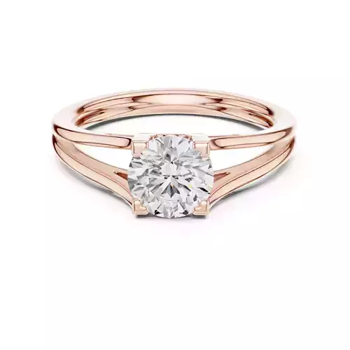 1Ct Solitaire Round Cut Split Shank Wedding Ring 3DM STL Video 3D print model