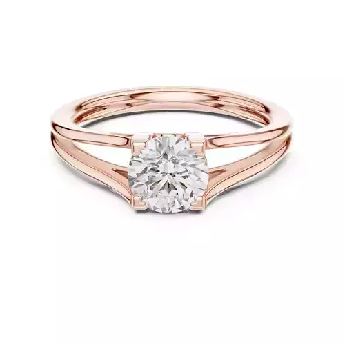 Solitaire 6mm Round Cut Split Shank Wedding Ring 3DM STL Video