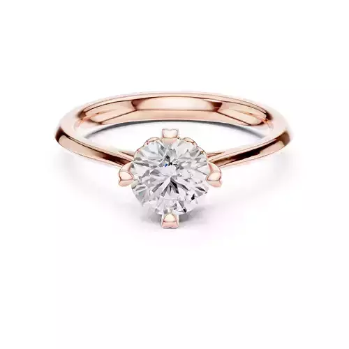 Solitaire 1CT Round Cut Compass Prong Wedding Ring 3DM STL Video