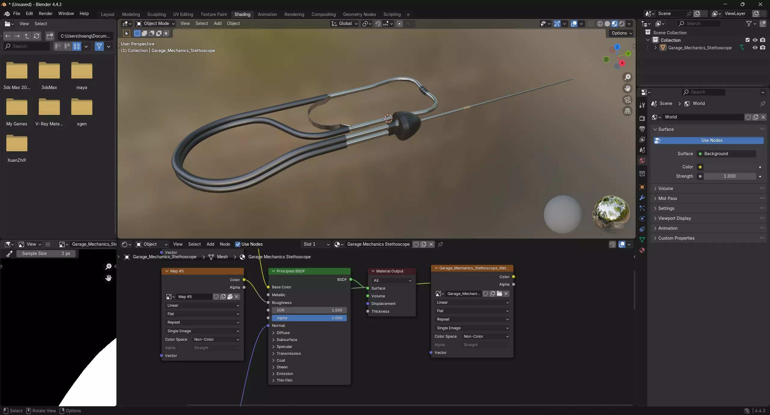 Garage Mechanics Stethoscope 3D model_11