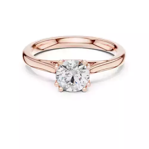 Solitaire Round Cut Double Prong Wedding Ring 3DM STL Video 3D print model