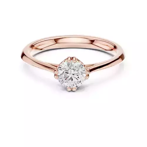Solitaire 5mm Round Diamond Engagement Ring 3DM STL Video