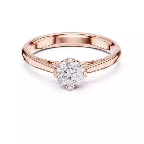 Solitaire 5mm Round Cut Diamond Bow Design Ring 3DM STL Video