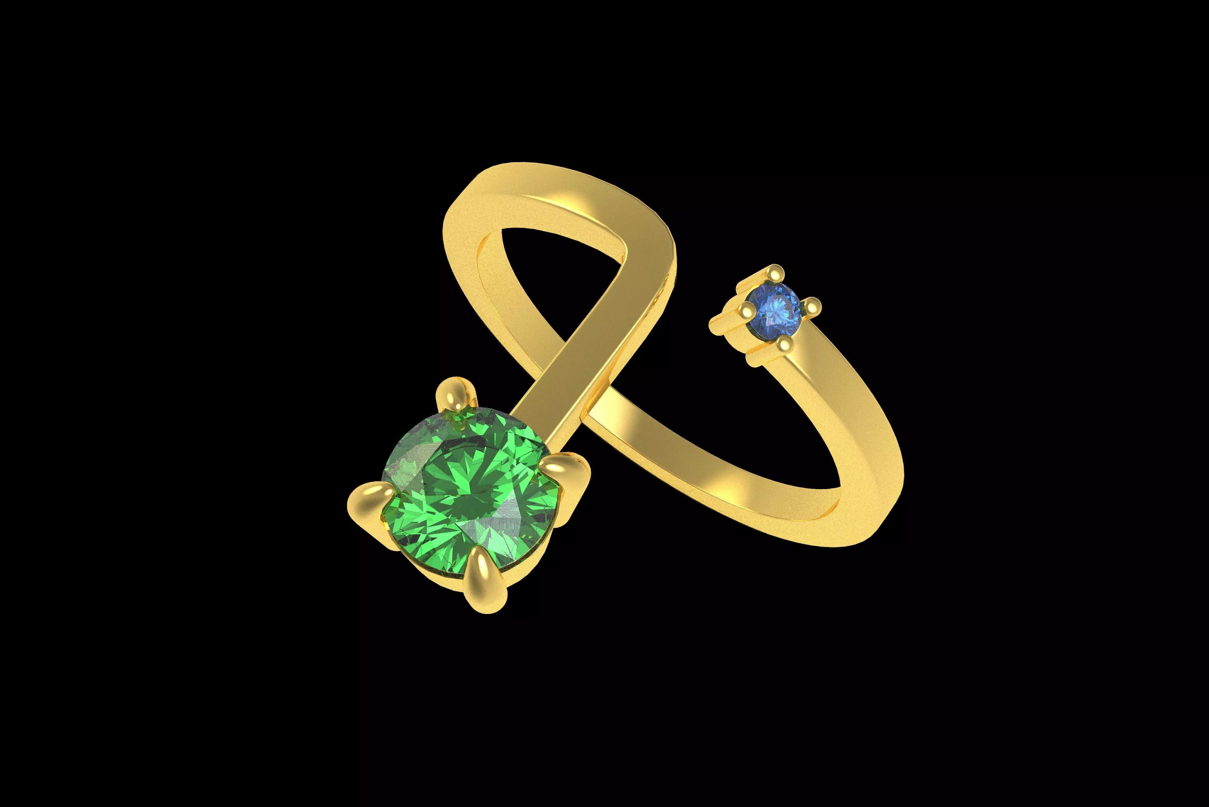 00017 Simple Adjustable Ring 3D print model_20