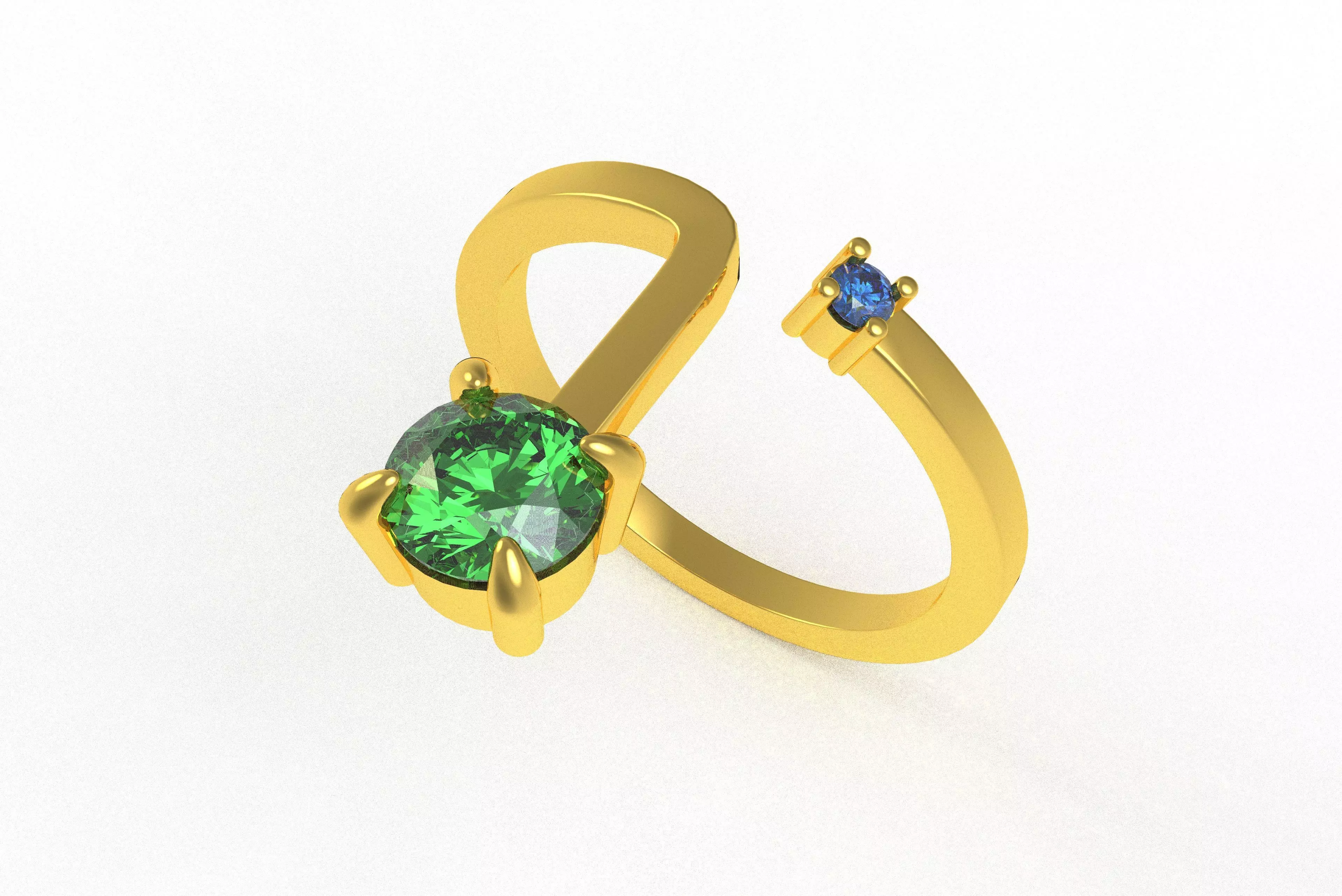 00017 Simple Adjustable Ring 3D print model_1
