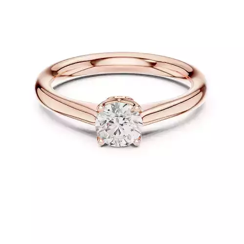 Solitaire Round Cut Engagement Wedding Ring 3DM STL Video