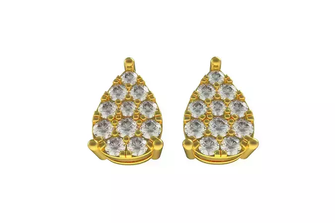 00018 Pear Shape Stud Earring