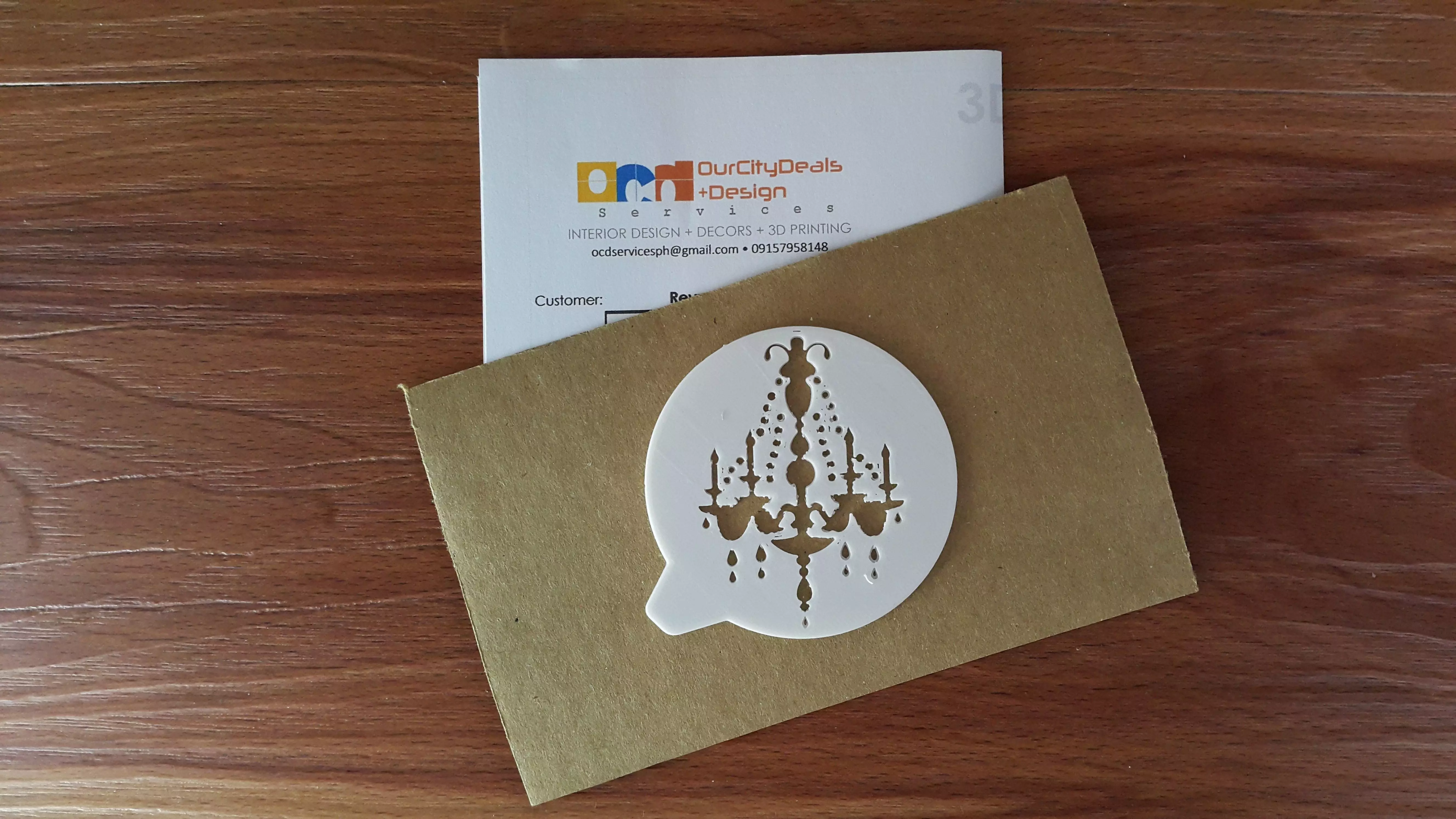 Chandelier Stencil 3D print model