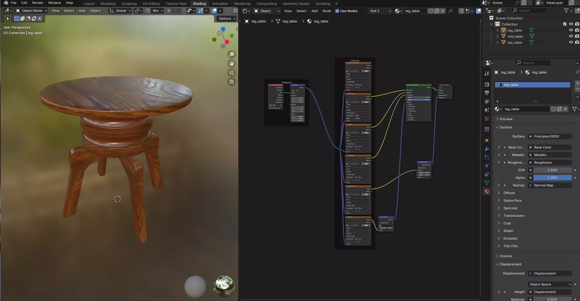 Round Table CG116 3D model_11