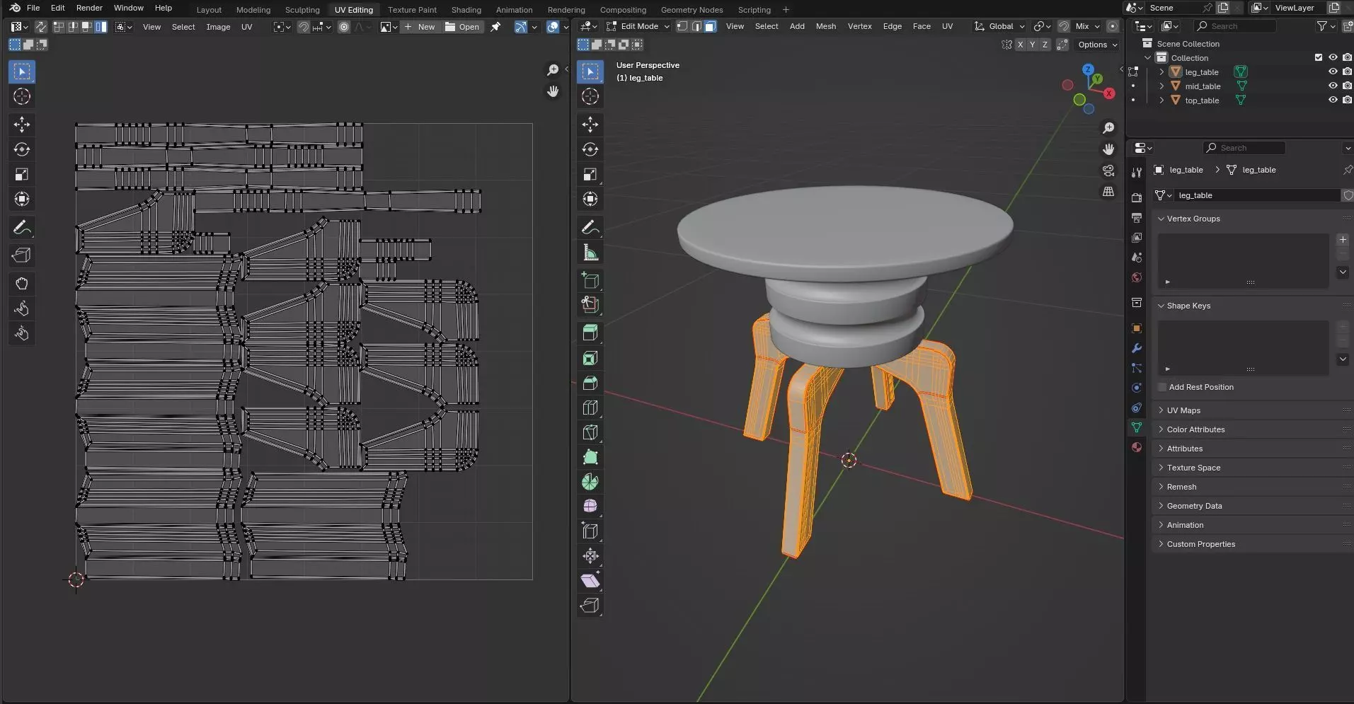 Round Table CG116 3D model_9