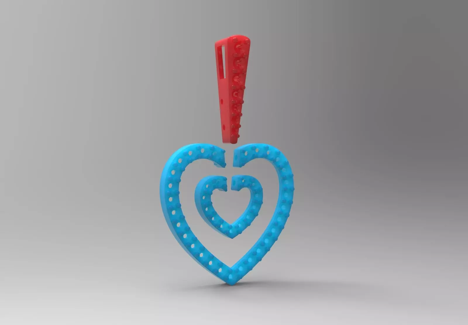 Rose Gold stl 3dm Pendant Sparkling Diamonds Heart Design jp0310 3D print model_30