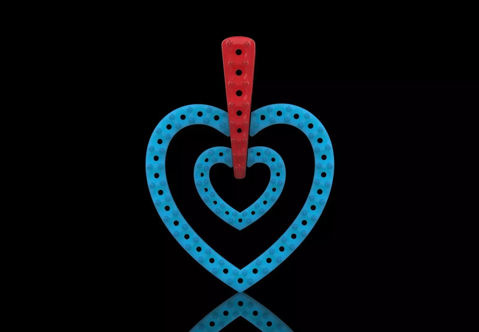 Rose Gold stl 3dm Pendant Sparkling Diamonds Heart Design jp0310 3D print model_28