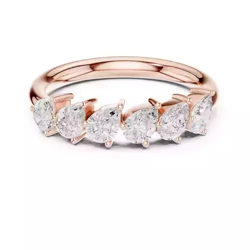 Cross Set Pear Cut Diamond Stacking Wedding Band 3DM STL Video 3D print model