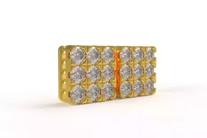 00020 Square Shape Stud Earring