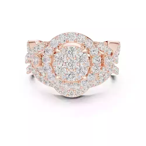 Split Shank Round Cut Diamond Bridal Wedding Ring 3DM STL Video