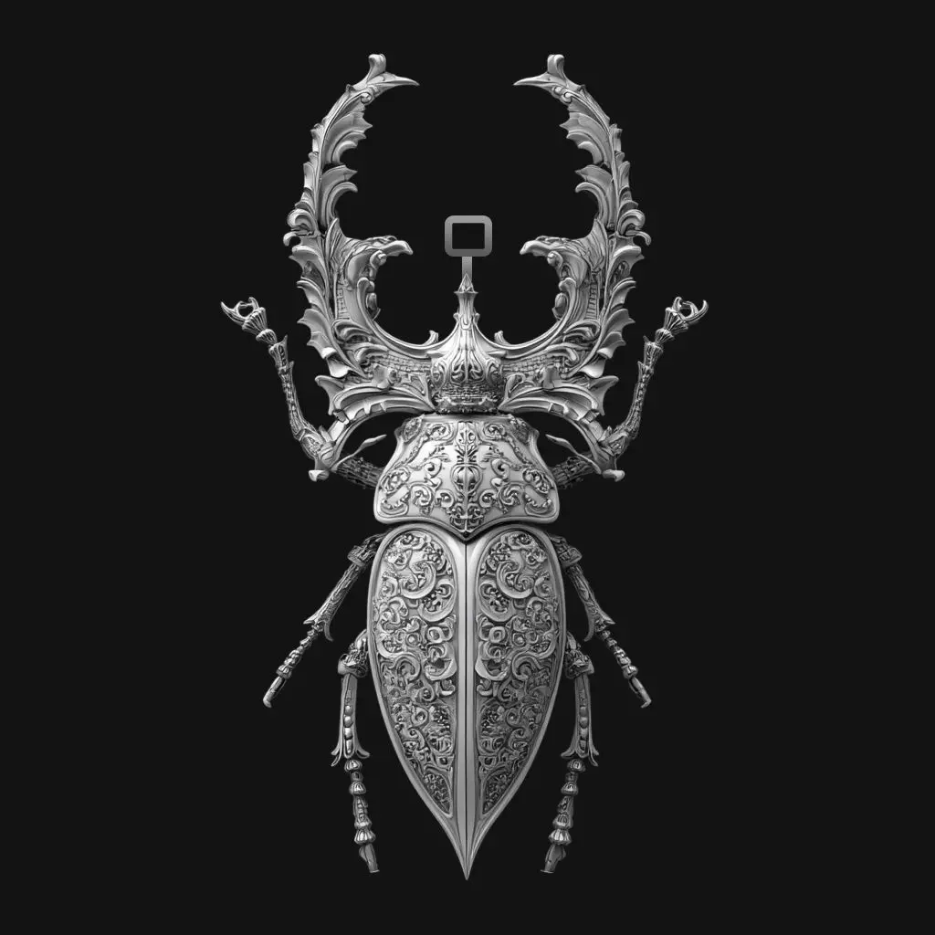 Stag Beetle Pendant Sculpture 3D print model_0