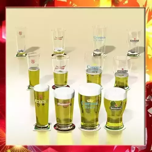 Beer Glass Collection 3D model